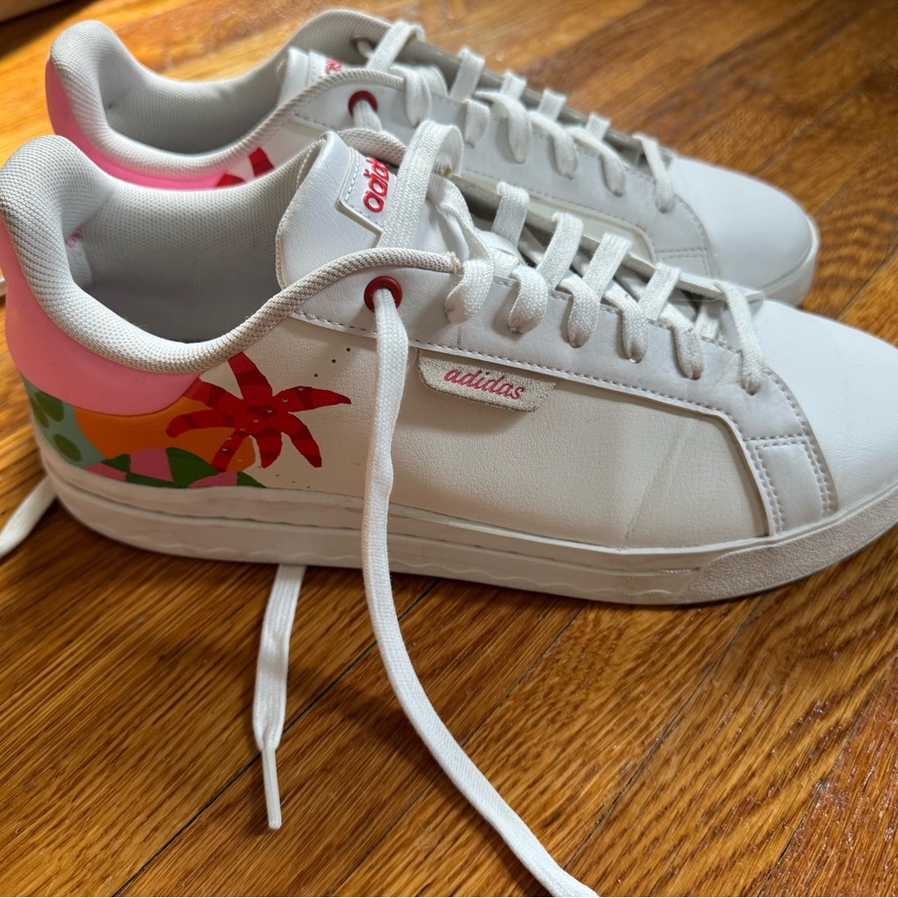 Adidas x Farm Rio Limited Edition Court Silk Sneakers
